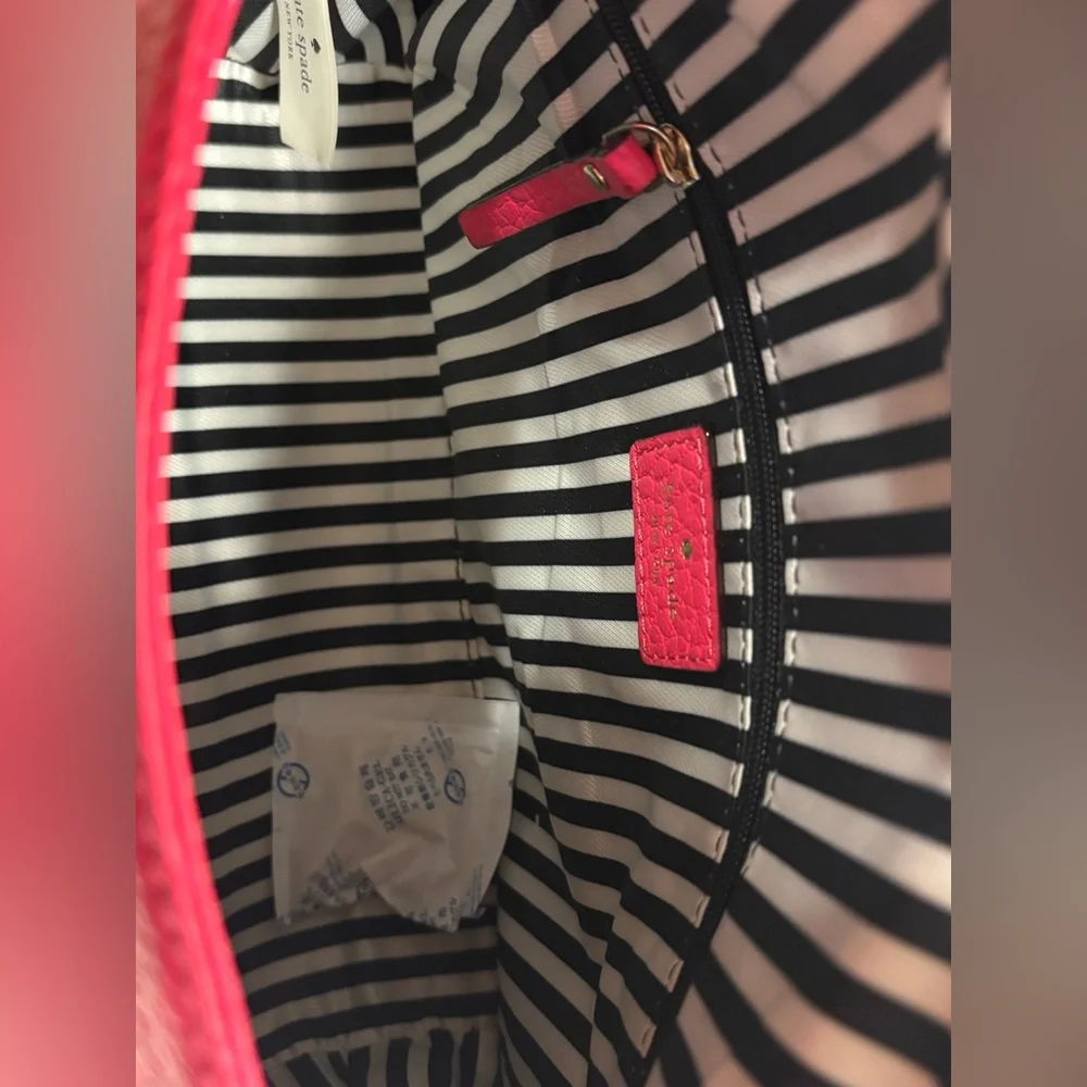 KATE SPADE Leather Southport Avenue Zinnia Hot Pink Pebbled Leather NWT